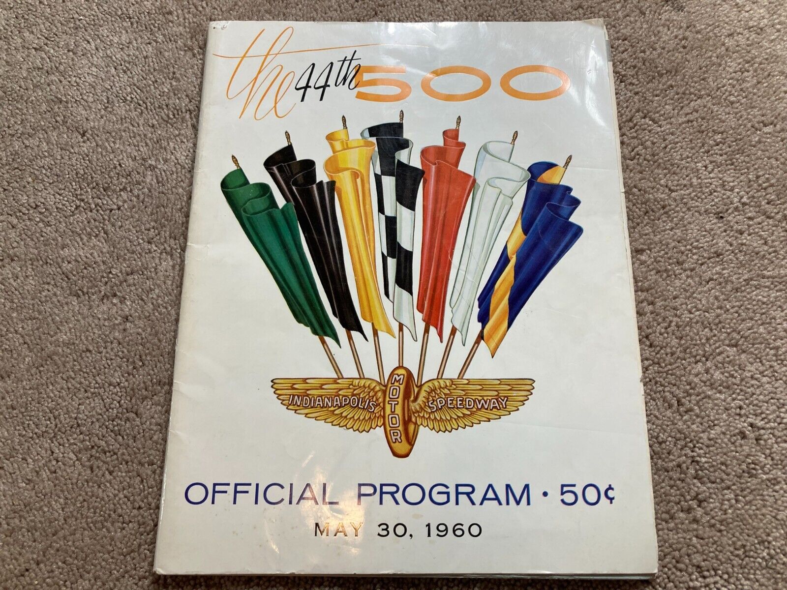 1960 The 44th 500 - Official Program May 30, Indianapolis Motor Speedway Vintage