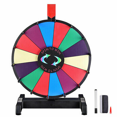 Winspin 12" Editable Color Prize Wheel Fortune Spin Game 14 Slots Tradeshow