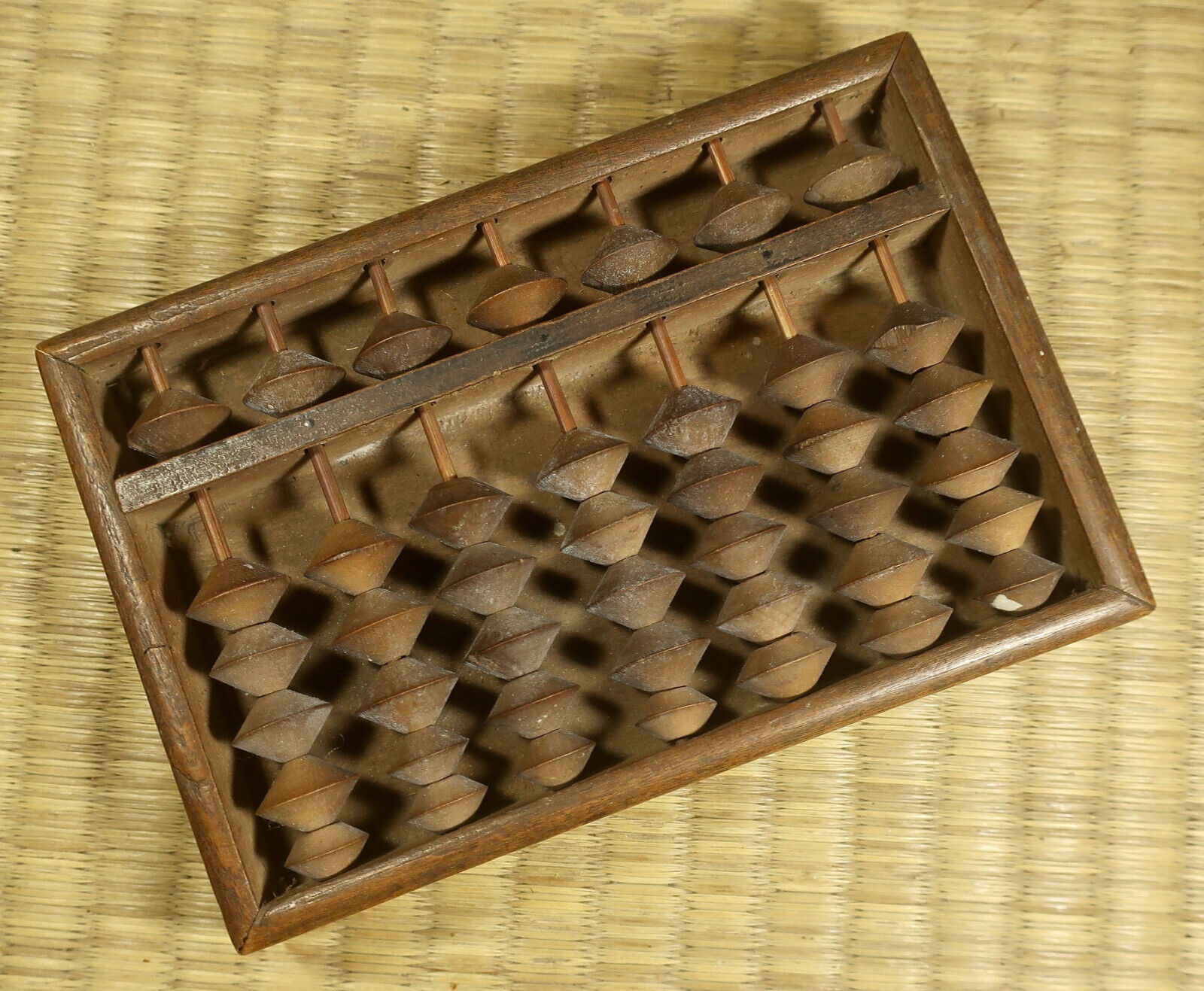 Small Wooden Soroban / Abacus / Japanese / Antique