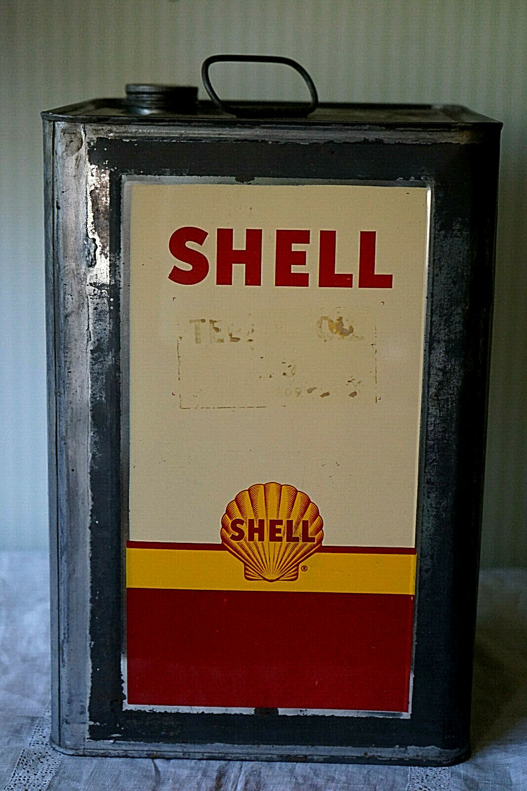 Vintage Shell Oil Company 5 Gallon Oil Can-original Automotive Advertising