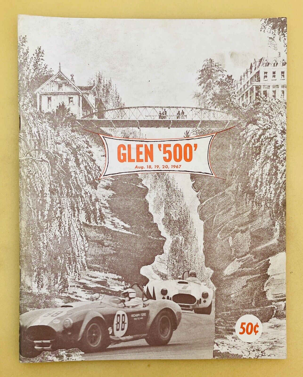 Vintage 1967 Watkins Glen 500 Dash Scca 4th Annual Race Program