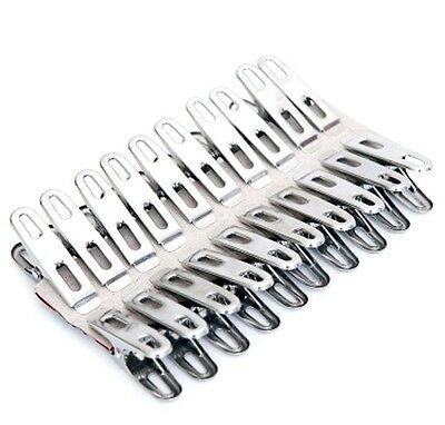New 10 / 20 / 30 / 40/50 Stainless Steel Clothes Pegs Hanging Pins Clips Laundry
