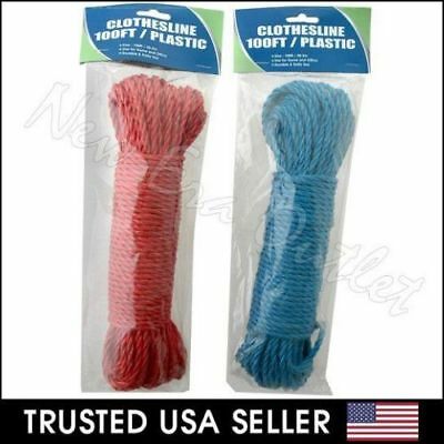 100ft - Multiuse Braided Clothesline Household Outdoor Dry Laundry Rope String