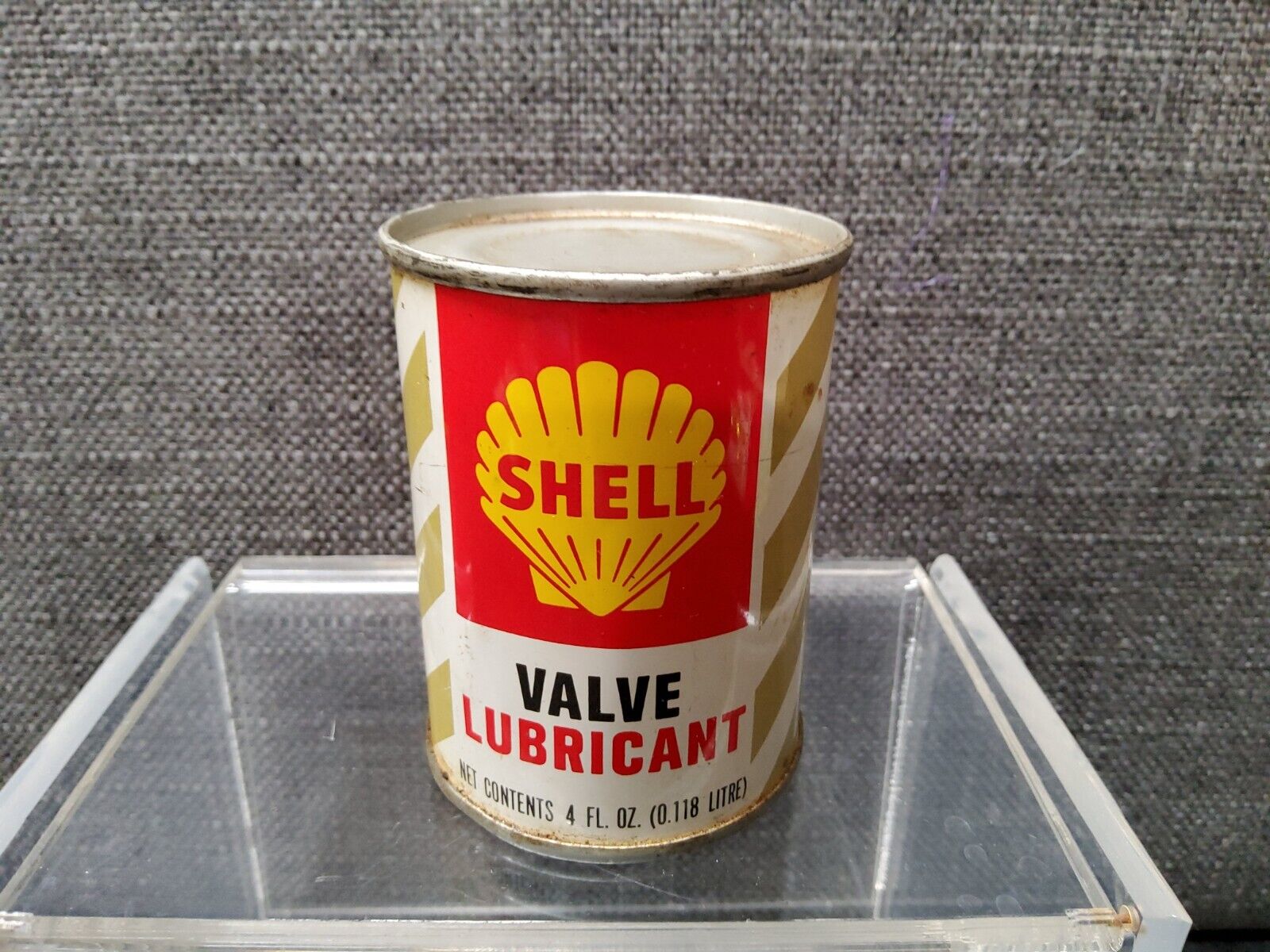 Shell Valve Lubricant Original Unopened 4 Oz. Can Vintage Oil/gas Advertising