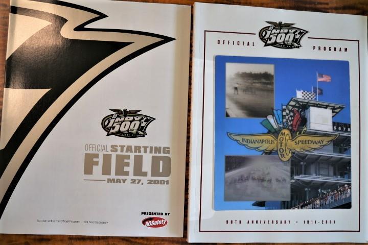 2001 Indianapolis 500-vintage Program & Scorecard