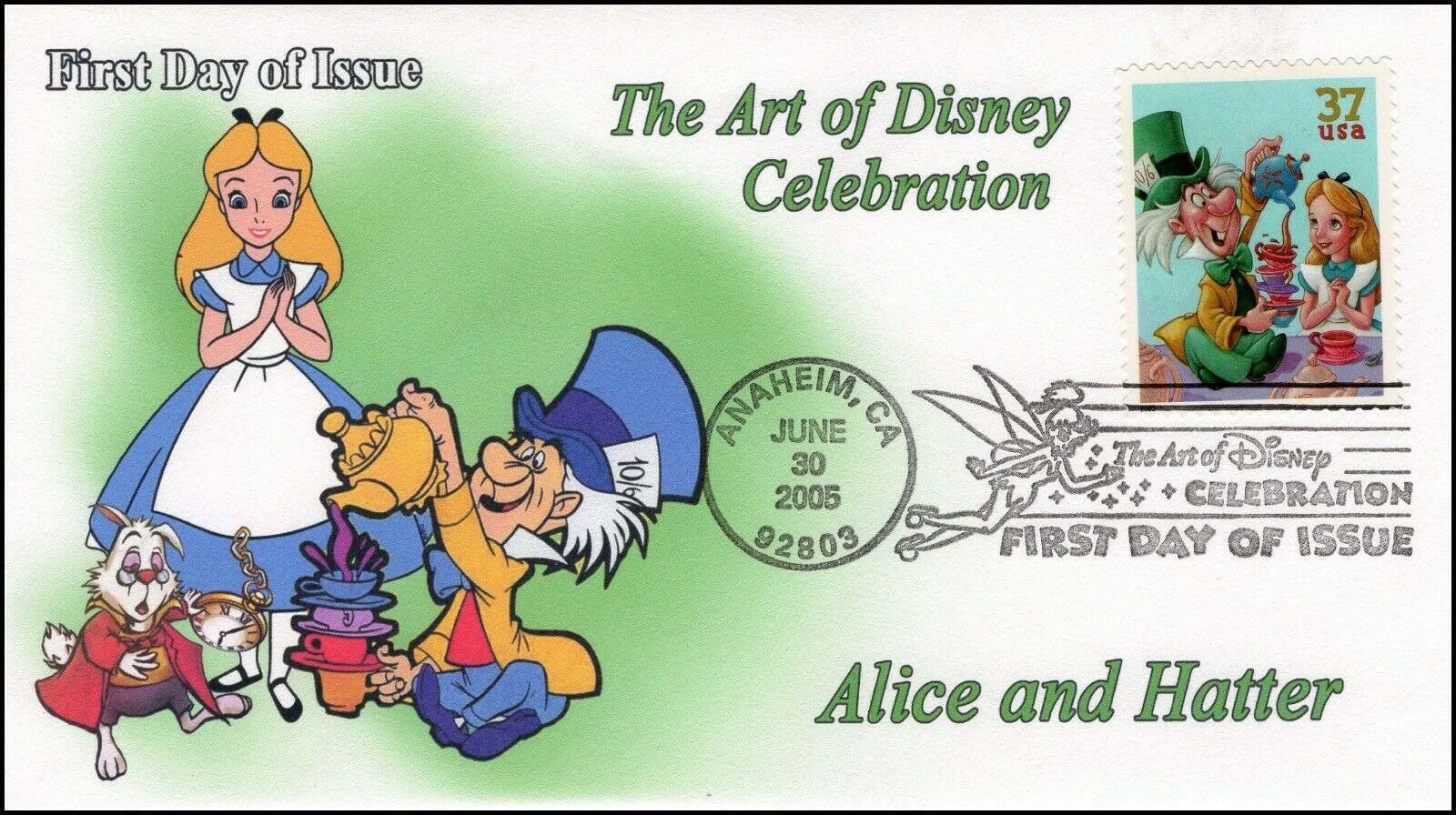 Ao-3913–2, 2005, The Art Of Disney Celebration, Pictorial Postmark, Alice In