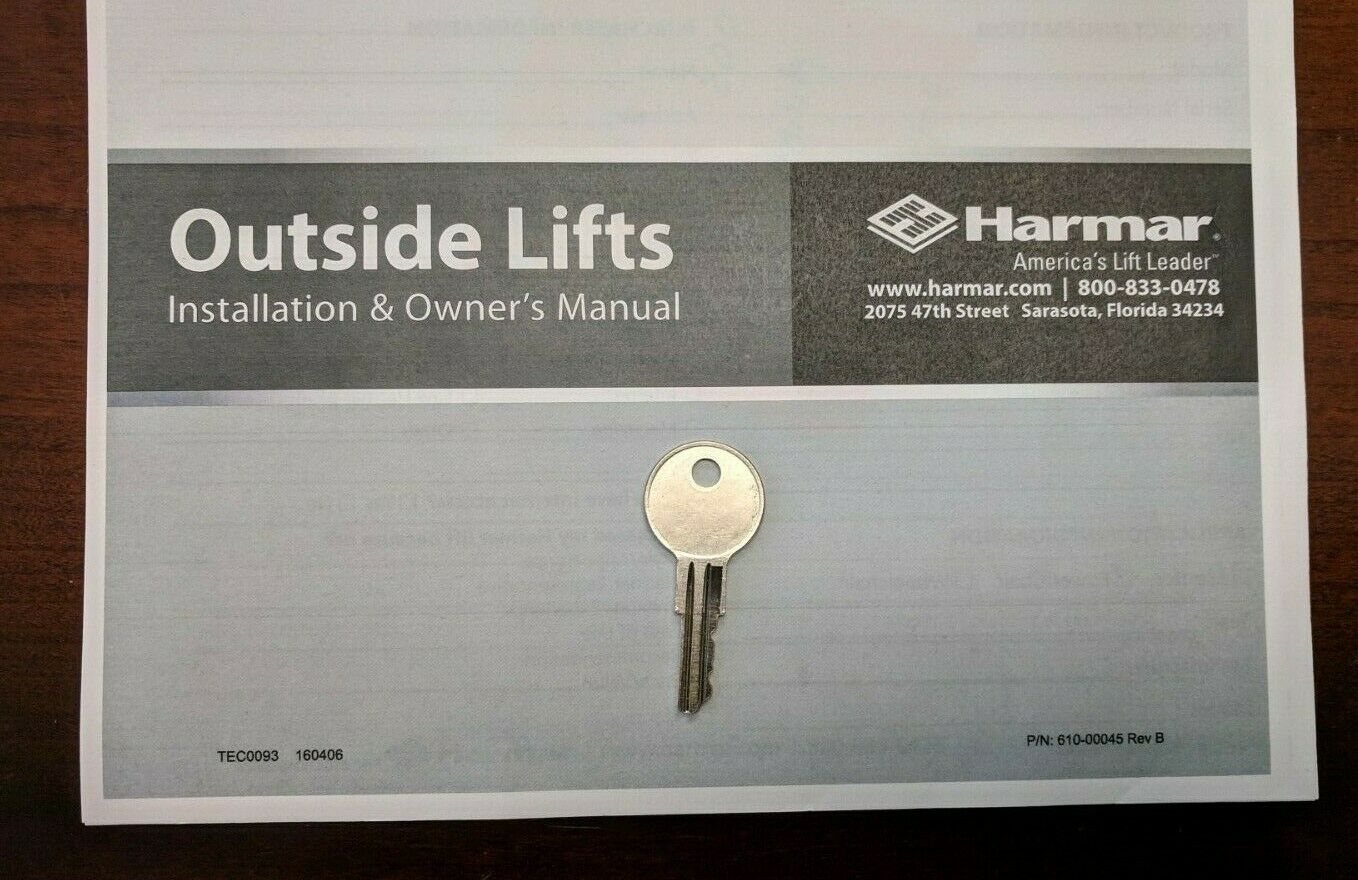 Harmar Universal Scooter Lift Replacement Key (hundreds Sold!)