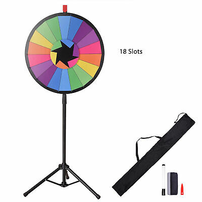 Winspin® 24" Color Prize Wheel 18 Slot Floor Stand Tripod Spin Game Tradeshow