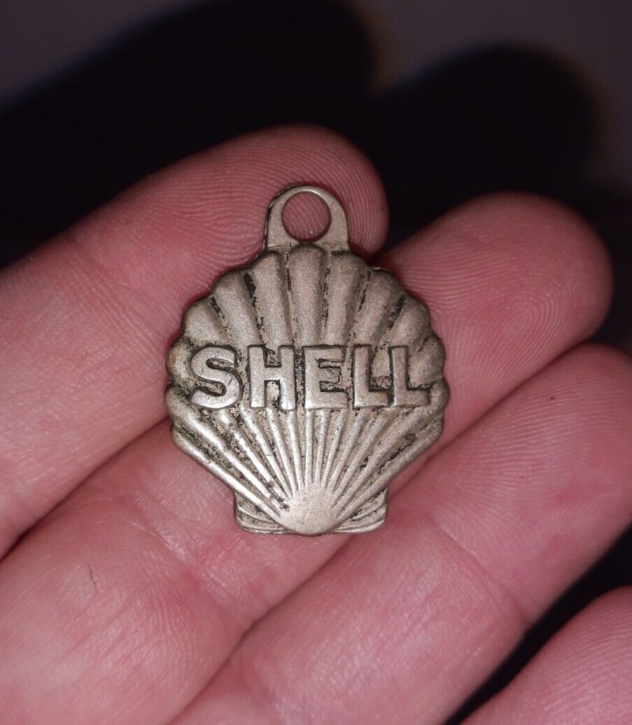 Vintage Early Shell Gas Oil Service Station Chevy Ford Keychain Fob Charm Mail