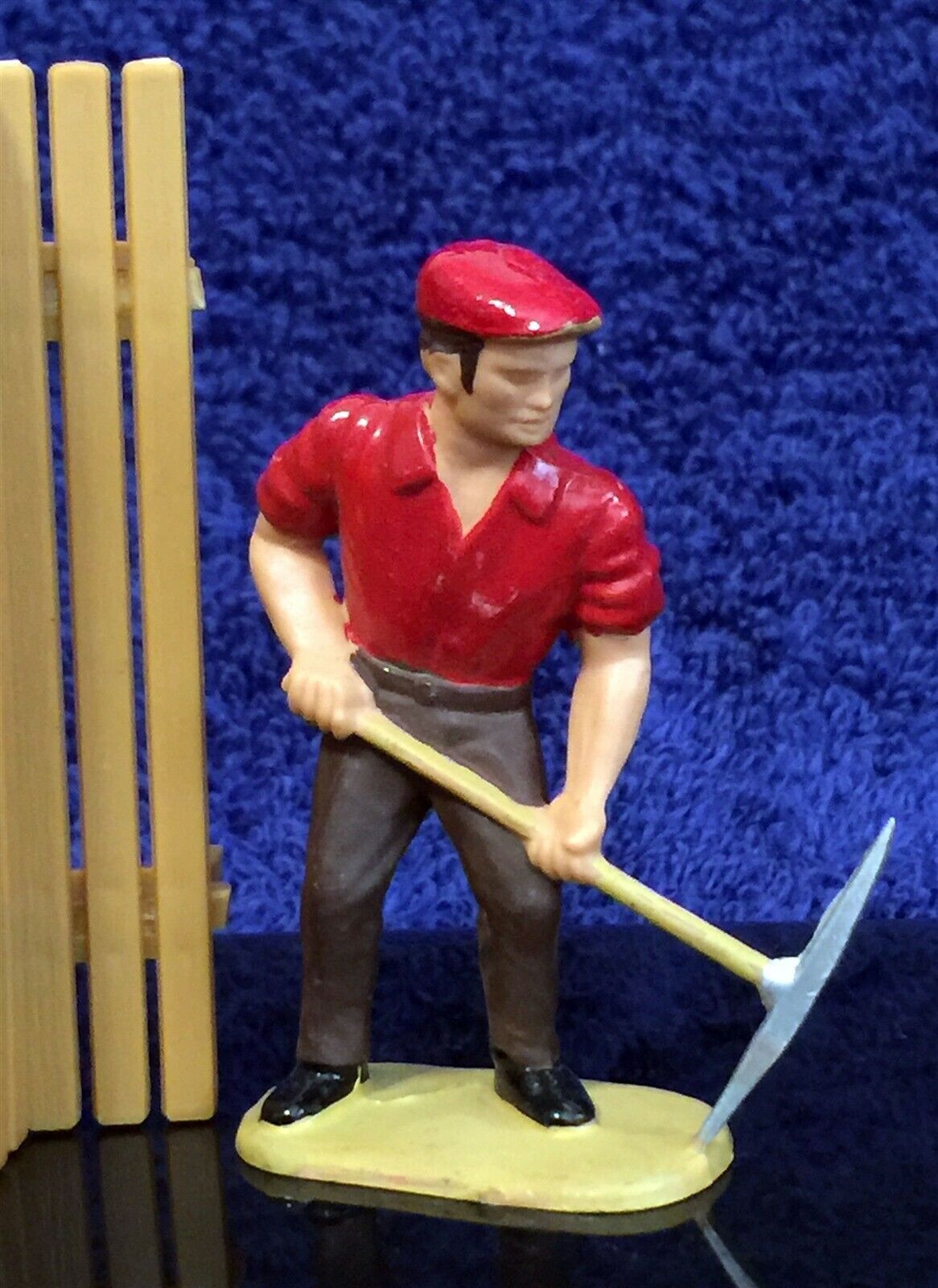 Lgb Lehman Toys Train People Figure: Mr. Red Gandy Dancer - Pick-axe & Hat -