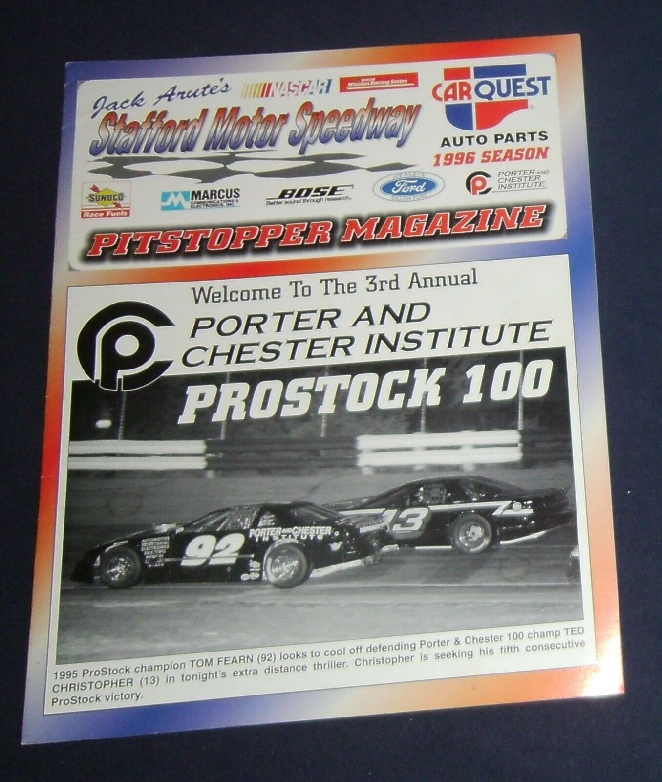 1996 Stafford Motor Speedway Prostock 100 Program