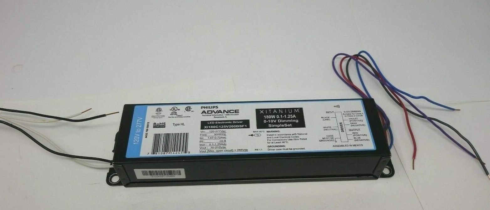 Philips Advance Xl180c125v200bsf1 Xitanium Dimmable Electronic Driver 180w *new*