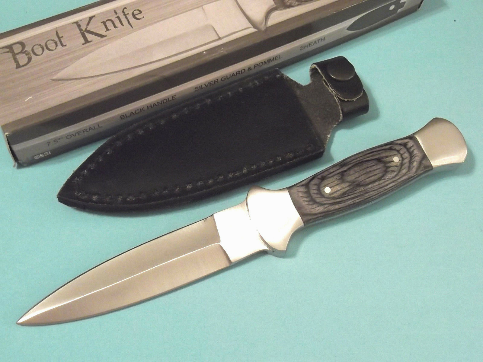 Boot Knife 203403 Black Wood Dagger Full Tang Knife 7 1/2" Overall Pa3403 New!