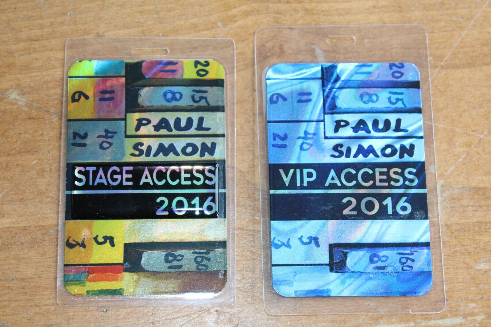 Paul Simon    - 2 X Laminated Backstage Pass - Free Postage -