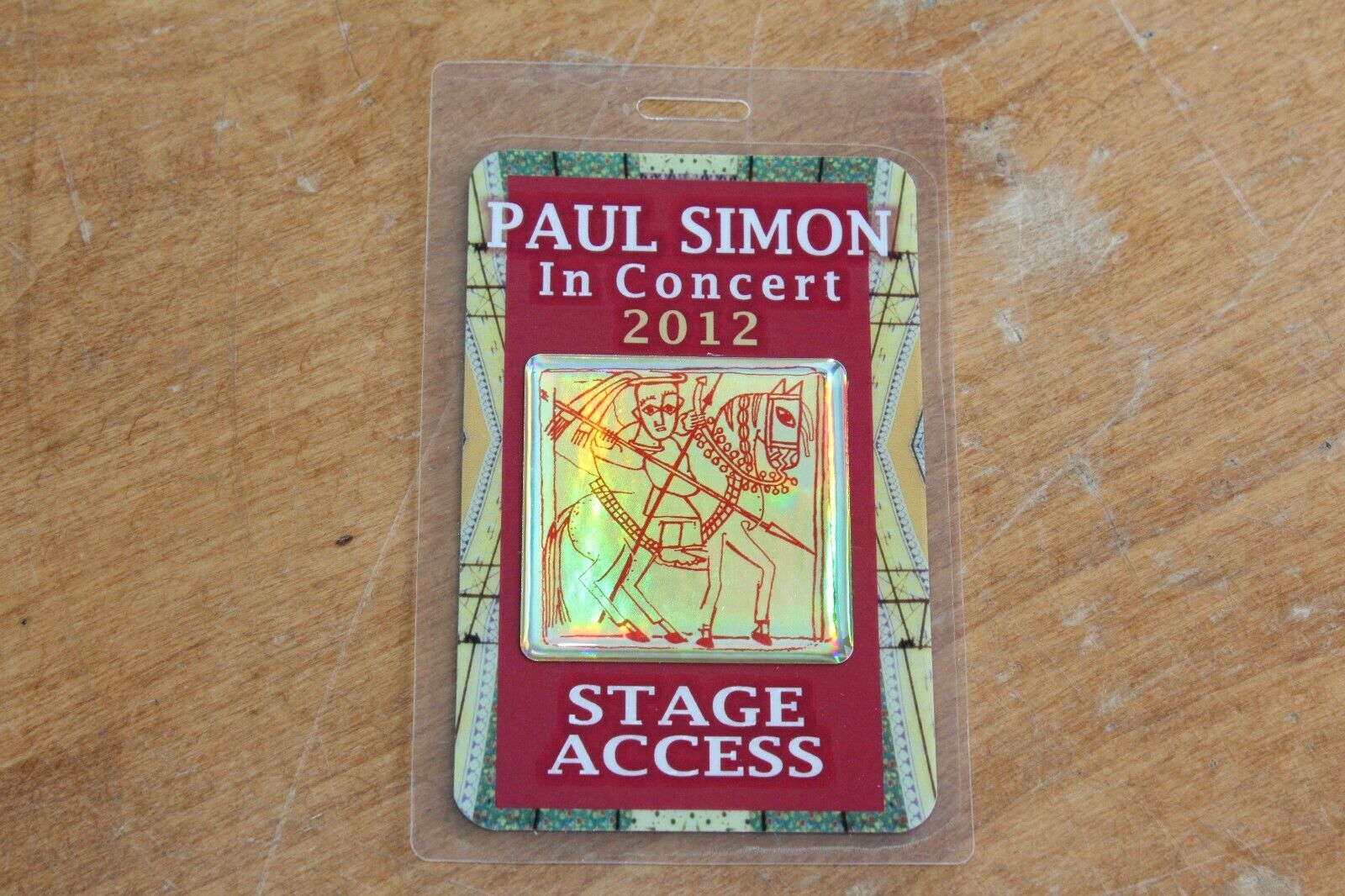 Paul Simon  - Laminated Backstage Pass 2012 - Free Postage -